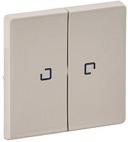 Лицевая панель Legrand Valena Life для 2-кл. выключателя с подсветкой слоновая кость картинка